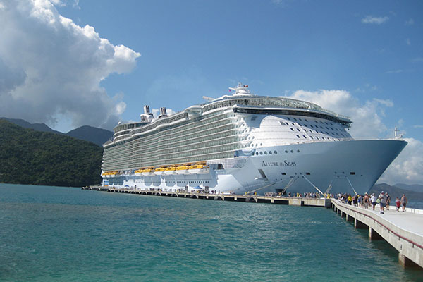 Cruise ship in port